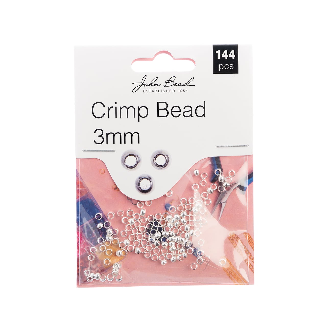 John Bead Must Have Findings 3mm Crimp Beads, 144ct.